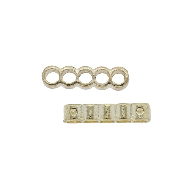 METAL BEADS - CIRCLES 01 - 5x22x4mm GOLD - SECOND-RATE - PACKAGE 50pcs. Hole-3.4mm