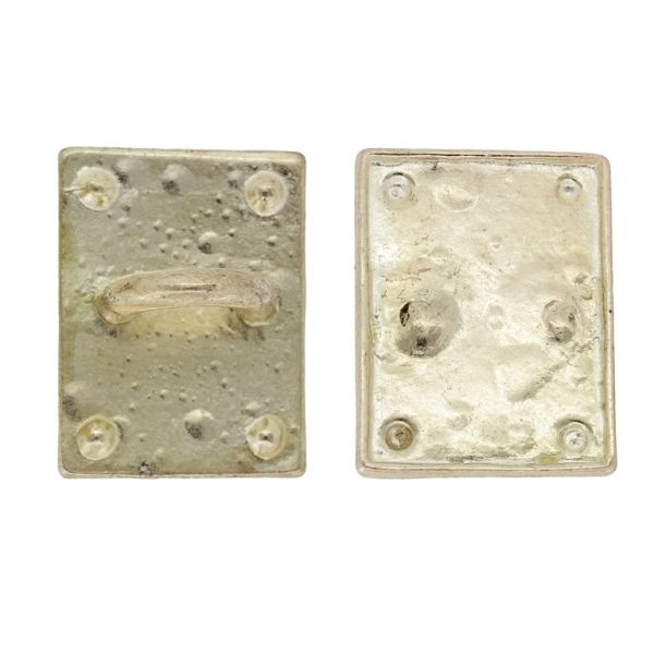 METAL BEADS - RECTANGLE 01 - 12x26x2mm GOLD - SECOND-RATE - PACKAGE 20pcs. Hole-7mm