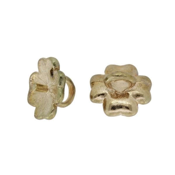 METAL BEADS - FLOWER 16 - 16x12x2.2mm GOLD - SECOND-RATE - PACKAGE 20pcs. Hole-5mm