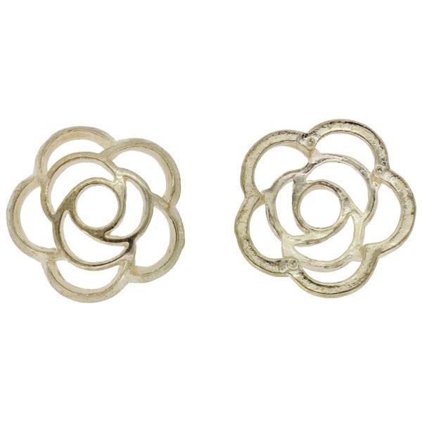 METAL BEADS FOR GLUING - FLOWER 13 - 19x19x4mm GOLD - SECOND-RATE - PACKAGE 50pcs.