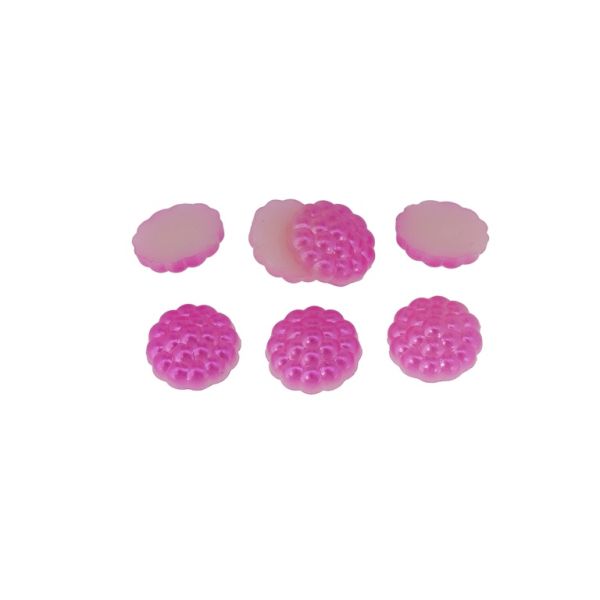 ADHESIVE BEADS - PLASTIC PEARLS - RASPBERRY - 10x3.5mm CYCLAMEN PINK 77 - 20g (140pcs.)