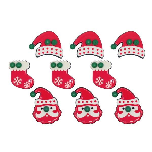 БИЖУТЕРИЯ - БРОШКА ПИН - ПЛАСТМАСА - МИКС 03 - ПАКЕТ (3х3 бр)