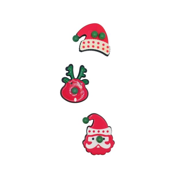 JEWELRY - BROOCH PIN - PLASTIC - MIX 04 - 3pcs.