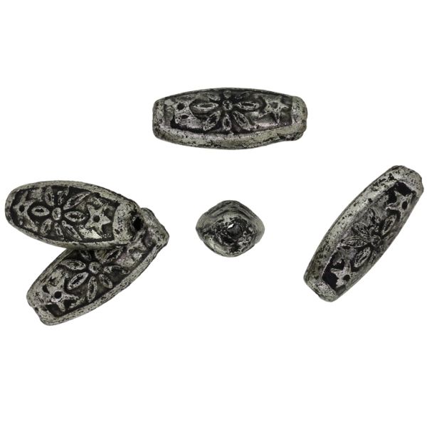 ПЛАСТМАСОВИ МЪНИСТА МЕТАЛИЗИРАНИ ССВ - ЕЛИПСА РЕЛЕФ 01 - 32х14х11мм НИКЕЛ Т. - 50 гр. Отвор-2.7мм (19 бр.)