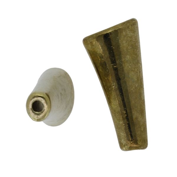 METAL PLATED PLASTIC / CCB BEADS - IRREGULAR FORM 01 - 43x20x14mm GOLD - PACKAGE 500g Hole-3.5mm (115pcs.)