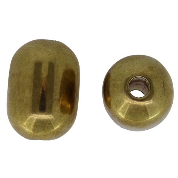 METAL PLATED PLASTIC / CCB BEADS - CYLINDER 04 SEMI-OVAL - 19х27mm GOLD - PACKAGE 500g Hole-5mm (78pcs.)