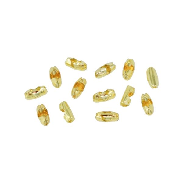 METAL ELEMENTS - LOBSTER CLAW CLASP PARROT CLOSURE FOR CHAIN BALL 1.6mm - 5x2mm GOLD COLOR (LIGHT) - PACKAGE 2000pcs. Hole-0.8mm