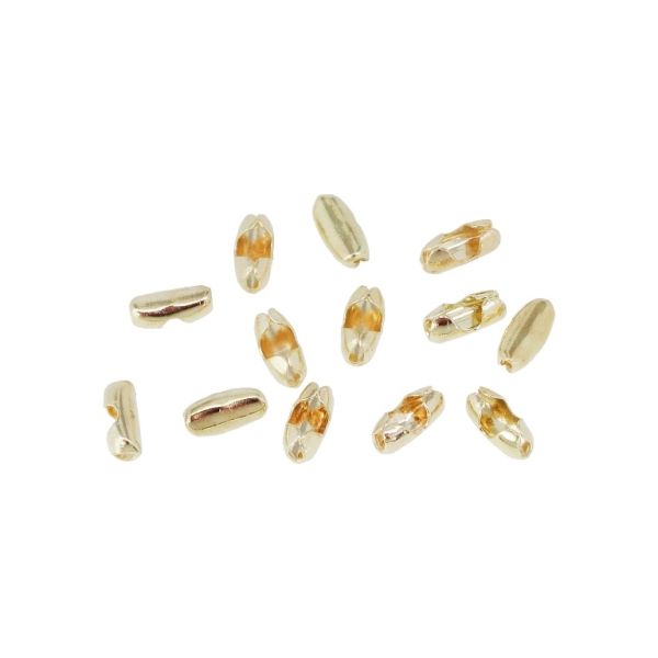 METAL ELEMENTS - LOBSTER CLAW CLASP PARROT CLOSURE FOR CHAIN BALL 1.6mm - 5x2mm GOLD COLOR PINK - PACKAGE 2000pcs. Hole-0.8mm