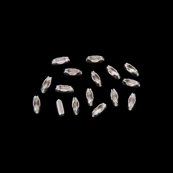 METAL ELEMENTS - LOBSTER CLAW CLASP PARROT CLOSURE FOR CHAIN BALL 1.6mm - 5x2mm NICKEL COLOR - 200pcs. Hole-0.8mm