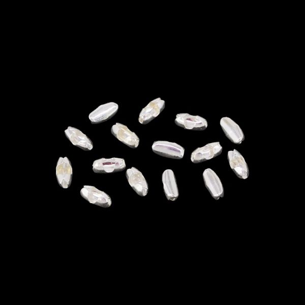 METAL ELEMENTS - LOBSTER CLAW CLASP PARROT CLOSURE FOR CHAIN BALL 1.6mm - 5x2mm SILVER COLOR - 200pcs. Hole-0.8mm