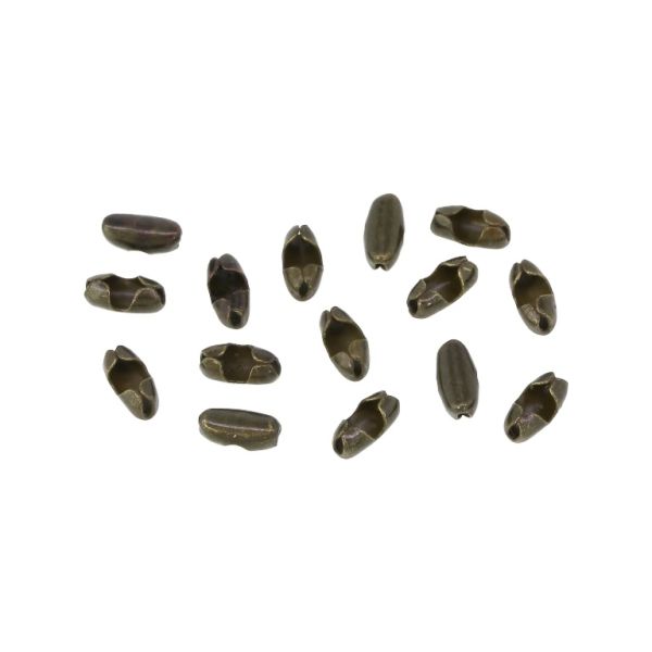 METAL ELEMENTS - LOBSTER CLAW CLASP PARROT CLOSURE FOR CHAIN BALL 1.6mm - 5x2mm ANTIQUE BRONZE (DARK) - PACKAGE 2000pcs. Hole-0.8mm