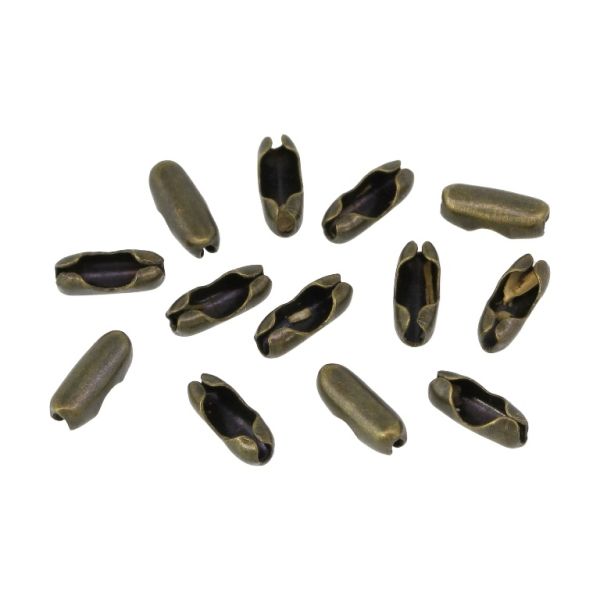 METAL ELEMENTS - LOBSTER CLAW CLASP PARROT CLOSURE FOR CHAIN BALL 2.0mm - 8x3mm ANTIQUE BRONZE - 200pcs. Hole-0.8mm