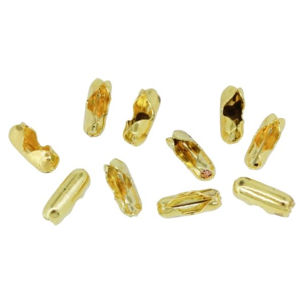 METAL ELEMENTS - LOBSTER CLAW CLASP PARROT CLOSURE FOR CHAIN BALL 2.4mm - 8x4mm GOLD COLOR - PACKAGE 2000pcs. Hole-0.8mm