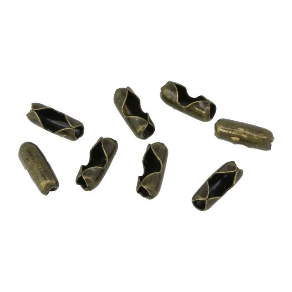 METAL ELEMENTS - LOBSTER CLAW CLASP PARROT CLOSURE FOR CHAIN BALL 2.4mm - 9x3mm ANTIQUE BRONZE - PACKAGE 2000pcs. Hole-1.4mm
