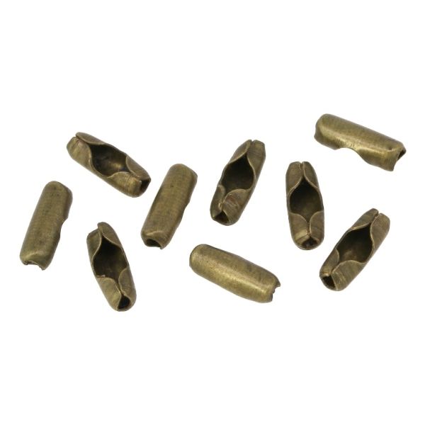 METAL ELEMENTS - LOBSTER CLAW CLASP PARROT CLOSURE FOR CHAIN BALL 2.4mm - 9x4mm ANTIQUE BRONZE - 200pcs. Hole-1.0mm