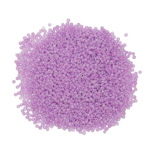 GLASS SEED BEADS - BALL 3mm - CEYLON - PURPLE (LIGHT) 150 - PACKAGE 450g Hole-1.0mm