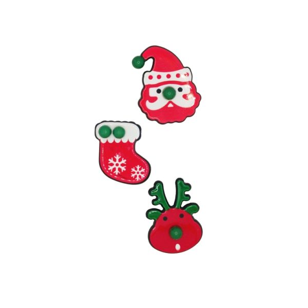 JEWELRY - BROOCH PIN - PLASTIC - MIX 01 - 3pcs.