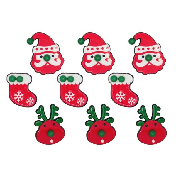 БИЖУТЕРИЯ - БРОШКА ПИН - ПЛАСТМАСА - МИКС 01 - ПАКЕТ (3х3 бр)