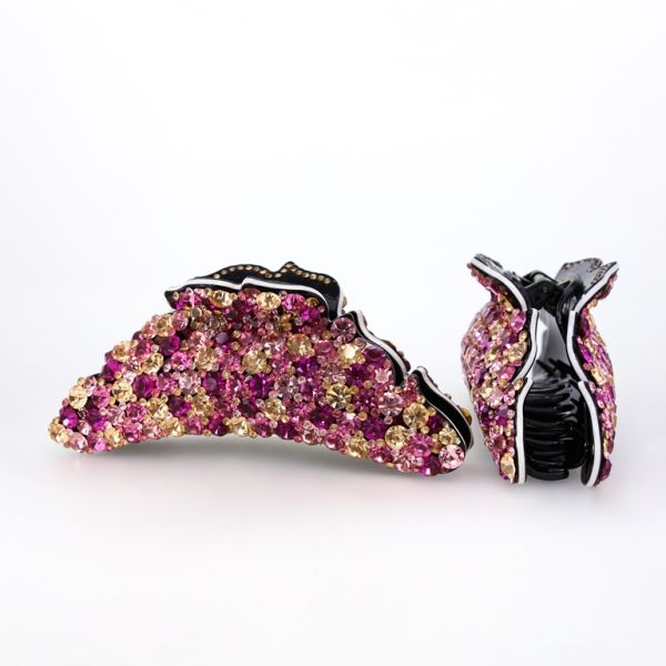 БИЖУТЕРИЯ - ШНОЛА - ЩИПКА ЗА КОСА С КРИСТАЛИ SH061 - 13.5х4.3х4.6см МИКС 04 - 1 бр.