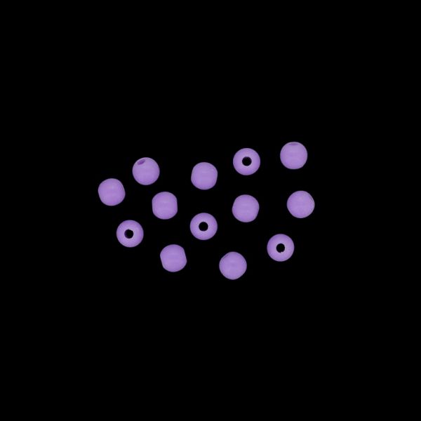 OPAQUE PLASTIC BEADS - BALL - 6mm PURPLE (LIGHT) 004 - PACKAGE 500g Hole-2.0mm (5200pcs.)