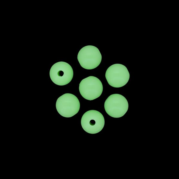 OPAQUE PLASTIC BEADS - BALL - 12mm GREEN (LIGHT) 005 - PACKAGE 500g Hole-2.8mm (580pcs.)