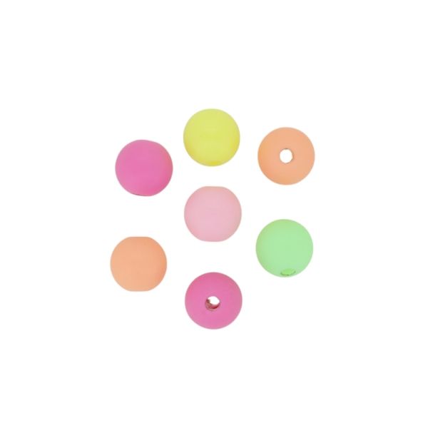 OPAQUE PLASTIC BEADS - BALL - 12mm MIX 050 - PACKAGE 500g Hole-2.8mm (590pcs.)