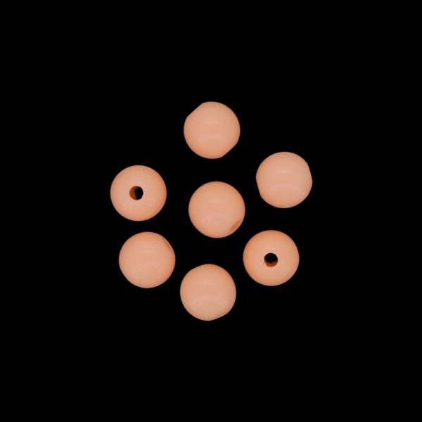 OPAQUE PLASTIC BEADS - BALL - 12mm PEACH (LIGHT) 001 - PACKAGE 500g Hole-2.8mm (590pcs.)