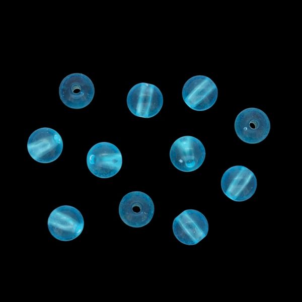 TRANSPARENT PLASTIC BEADS - BALL 01 - 8mm BLUE SKY (DARK) V40 - PACKAGE 500g  Hole-1.9mm (1900pcs.)