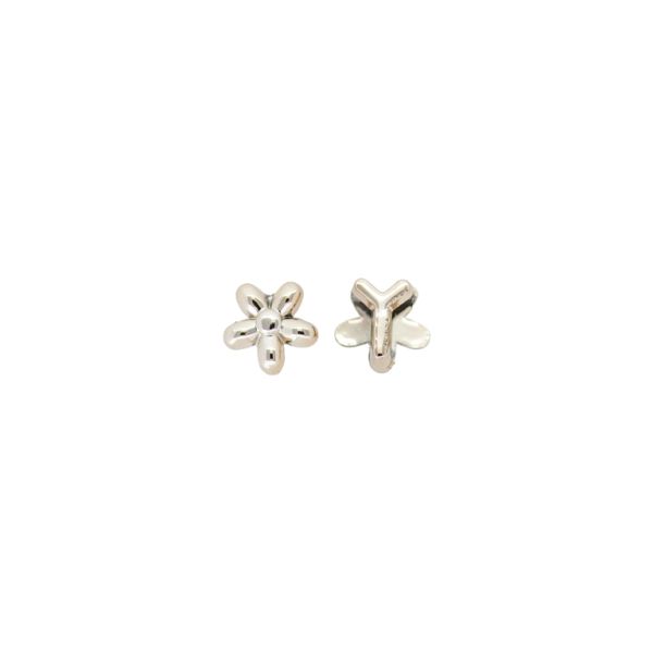 METAL BEADS WITH GLOSS - PENDANT - FLOWER 23 - 9x9x6mm ANTIQUE BRASS (LIGHT) - PACKAGE 100g 122pcs. Hole-6x1.4mm