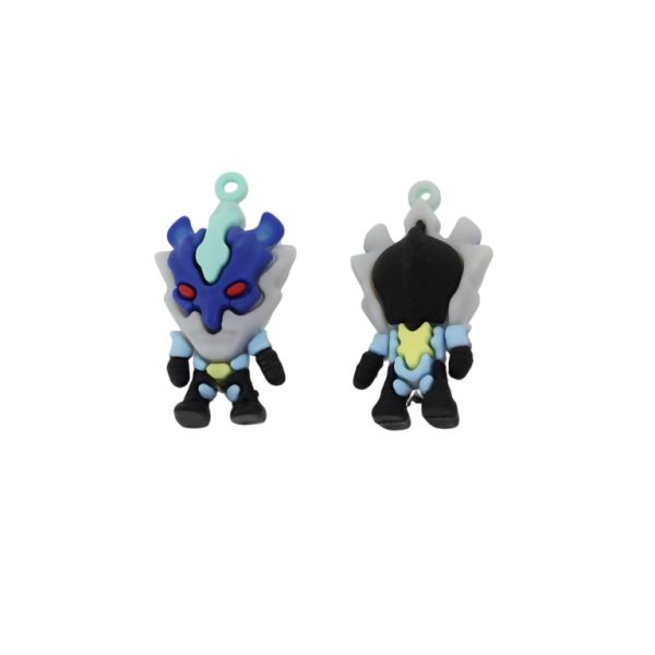 PLASTIC BEADS - SILICONE 3D - PENDANT - ULTRAMAN 05 - 24x43x20mm GRAY (LIGHT)-BLUE (DARK)- BLUE (LIGHT) - PACKAGE 20pcs. Hole-1.8mm