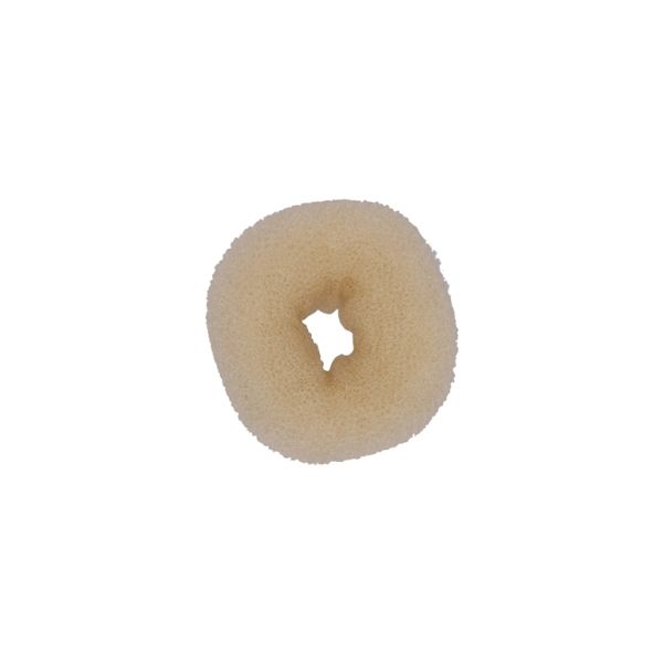 JEWELRY - ACCESSORY FOR HAIR - SPONGE FOR BUN - MODEL 01 - 9cm BEIGE - PACKAGE 6pcs.