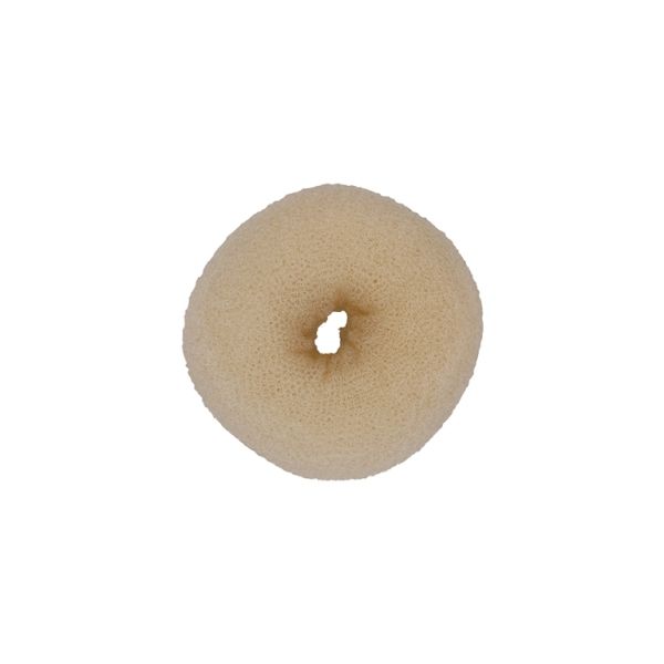 JEWELRY - ACCESSORY FOR HAIR - SPONGE FOR BUN - MODEL 01 - 10cm BEIGE - PACKAGE 6pcs.