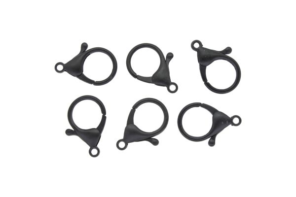 METAL ELEMENTS - LOBSTER CLAW CLASP PARROT CLOSURE - 24x34x5mm OXIDIZED MATTE - PACKAGE 50pcs. Hole-3.0mm