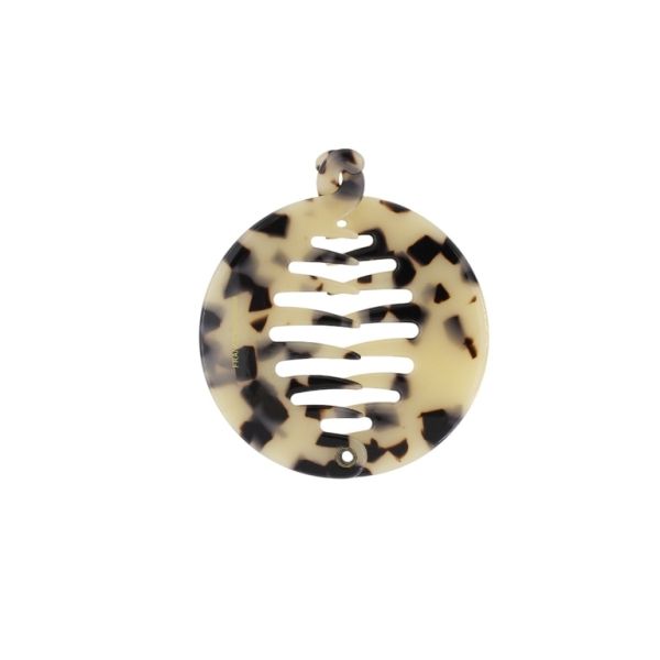 JEWELRY - HAIR BRACKET RESIN SH077 - 7.2x8cm BEIGE-BROWN (DARK) - 1pc.