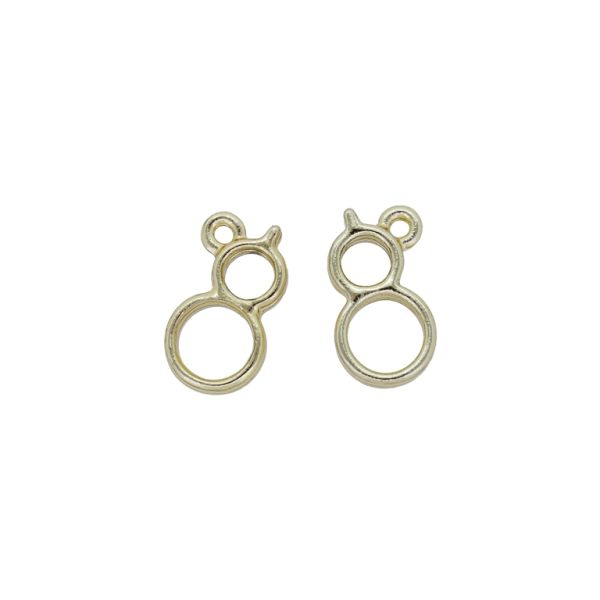 METAL BEADS WITH GLOSS - PENDANT - GOURD 01 - 11x19x4mm GOLD - PACKAGE 100g 59pcs. Hole-1.8mm