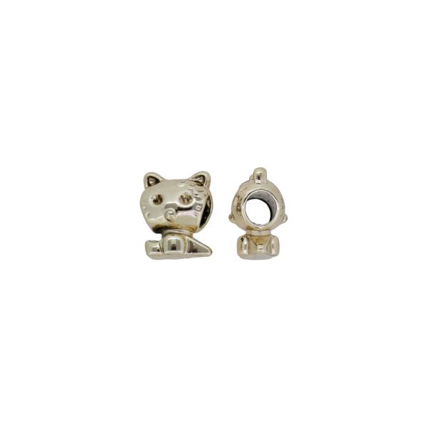 METAL BEADS WITH GLOSS - CAT 04 - 10x13x8mm GOLD (LIGHT) - PACKAGE 100g 43pcs. Hole-4.0mm