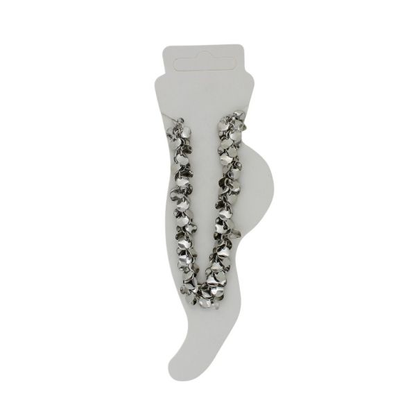 БИЖУТЕРИЯ - ГРИВНА ЗА КРАК - МЕТАЛ - СИНДЖИР - 20 см КРЪГ GK071 - НИКЕЛ - ПАКЕТ 3 бр.