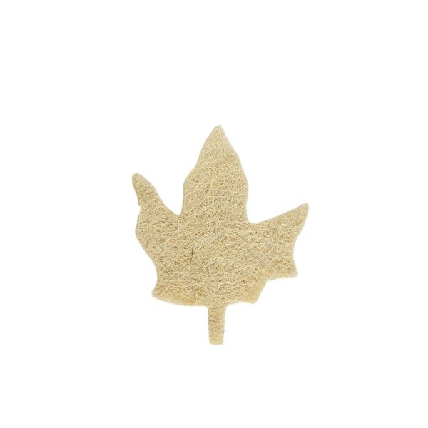 МАТЕРИАЛИ ЗА КРАФТ И ДЕКОРАЦИЯ - ФИГУРИ ОТ КОКОСОВА ТРЕВА - ЛИСТО 01 - 15х18х0.2см - ЕКРЮ - 2 бр.