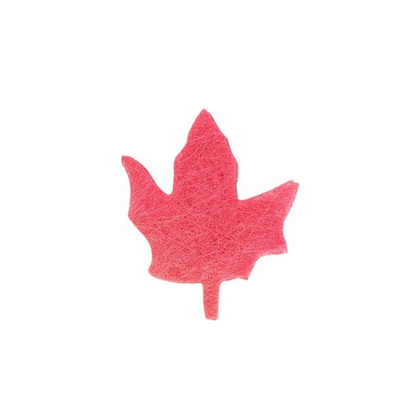 МАТЕРИАЛИ ЗА КРАФТ И ДЕКОРАЦИЯ - ФИГУРИ ОТ КОКОСОВА ТРЕВА - ЛИСТО 01 - 15х18х0.2см - КОРАЛ - 2 бр.