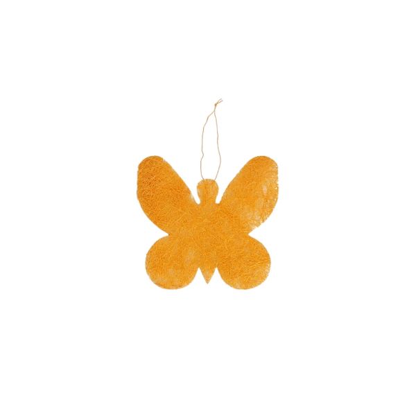 MATERIALS FOR CRAFT AND DECORATION - COCONUT GRASS FIGURES - BUTTERFLY 01 - PENDANT - 15x15x0.25cm - ORANGE (LIGHT)-ORANGE - 2pcs.