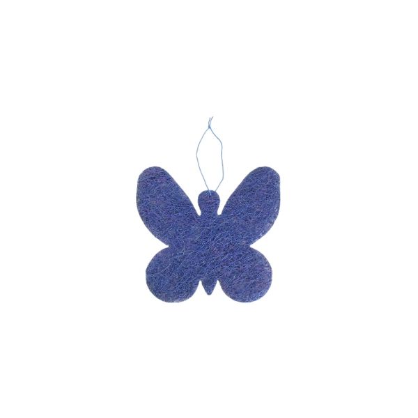 MATERIALS FOR CRAFT AND DECORATION - COCONUT GRASS FIGURES - BUTTERFLY 01 - PENDANT - 15x15x0.25cm - BLUE (DARK)-BLUE - 2pcs.