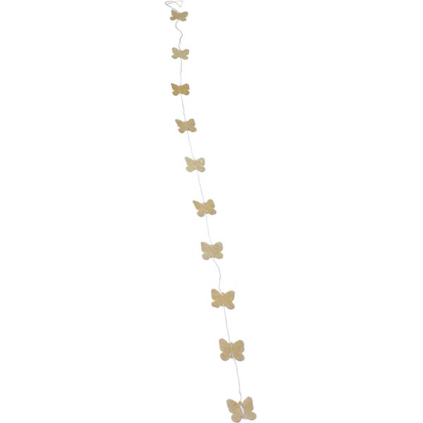 MATERIALS FOR CRAFT AND DECORATION - COCONUT GRASS FIGURES - BUTTERFLY 01 - GARLAND - 5x5x0.15cm - BEIGE (LIGHT)-WHITE - PACKAGE 6pcs.
