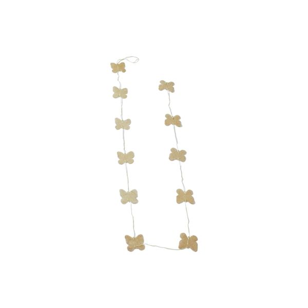 MATERIALS FOR CRAFT AND DECORATION - COCONUT GRASS FIGURES - BUTTERFLY 01 - GARLAND - 5x5x0.15cm - BEIGE (LIGHT)-ECRU (LIGHT) - PACKAGE 6pcs.
