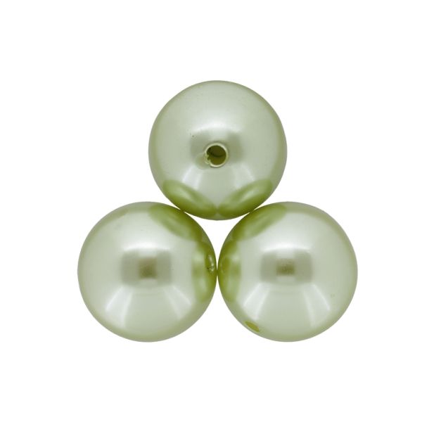 ACRYLIC IMITATION PLASTIC PEARLS - BALL - 24mm GREEN 99 - 50g Hole-2.5mm (6pcs.)