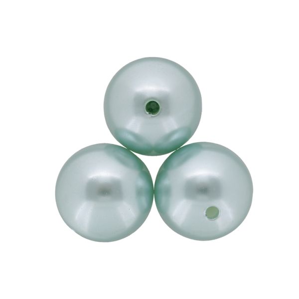 ПЛАСТМАСОВИ ПЕРЛИ - ТОПЧЕ - 24мм МЕНТА 50 - ПАКЕТ 500 гр. Отвор-2.5мм (68 бр.)