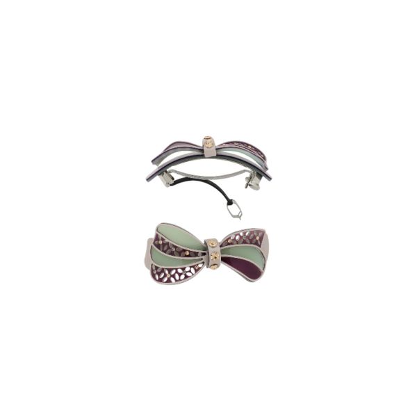БИЖУТЕРИЯ - ШНОЛА ЗА КОСА СЪС СТЪКЛЕНИ КРИСТАЛИ SH098 - ПАНДЕЛКА - 8.1х4.5х3.6см ЗЕЛЕНО-БОРДО-БЕЖОВО - ПАКЕТ 2 бр.