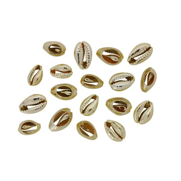 МЪНИСТА ОТ РАКОВИНИ - МОДЕЛ 02 - 17х11х6мм ЗЛАТИСТО - 10 бр.