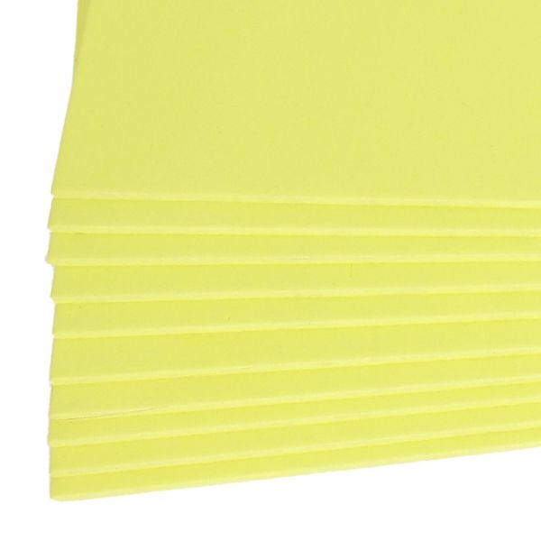 PAPER FOR DECORATION - FOAM SHEET - 19x30cm - YELLOW - SECOND-RATE - PACKAGE 10pcs. Thickness -2.0mm
