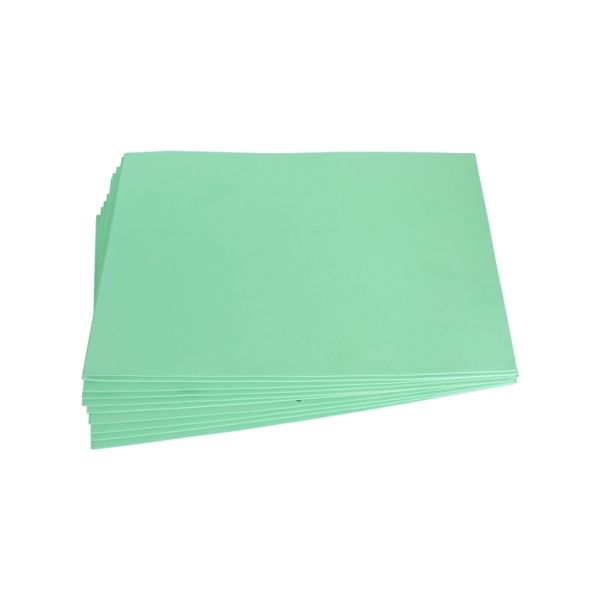 MATERIALS FOR CRAFT AND DECORATION - PAPER FOR DECORATION - FOAM SHEET - 19x30cm - GREEN - SECOND-RATE - PACKAGE 10pcs. Thickness -2.0mm