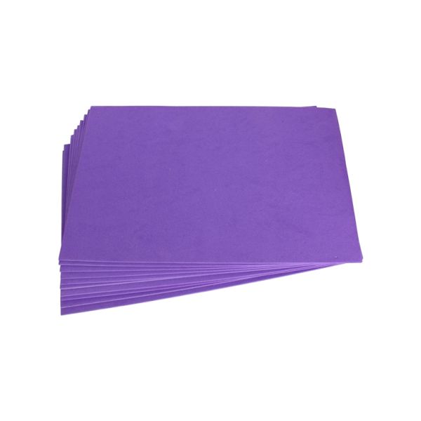 MATERIALS FOR CRAFT AND DECORATION - PAPER FOR DECORATION - FOAM SHEET - 19x30cm - PURPLE - SECOND-RATE - PACKAGE 10pcs. Thickness -1.8mm